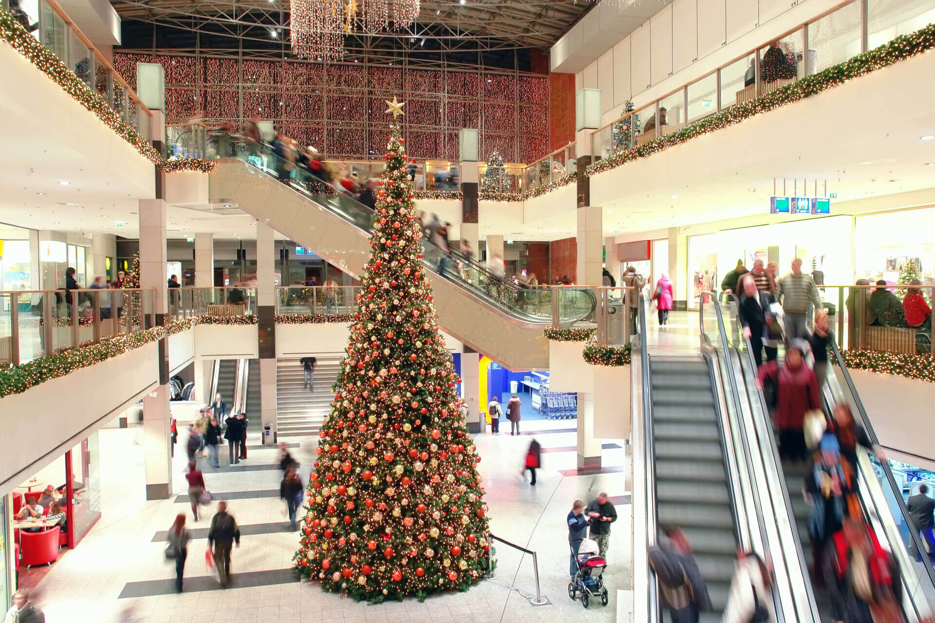 Beautiful Christmas Light Display in Mall